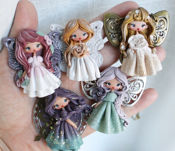 Polymer Clay Pendant / Fairy / Clay / Fimo / Zingara Creativa