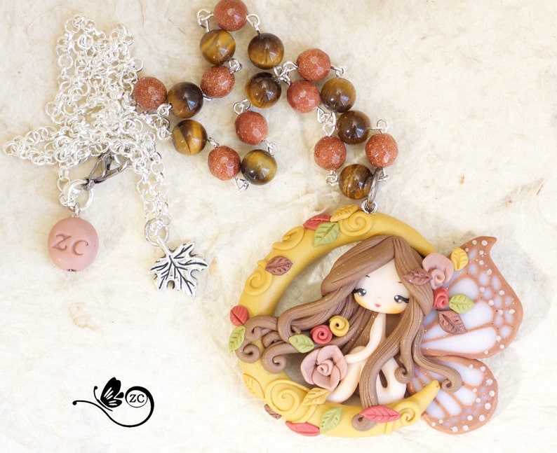 PRE-ORDER polymer clay necklace fairy clay fimo zingara creativa