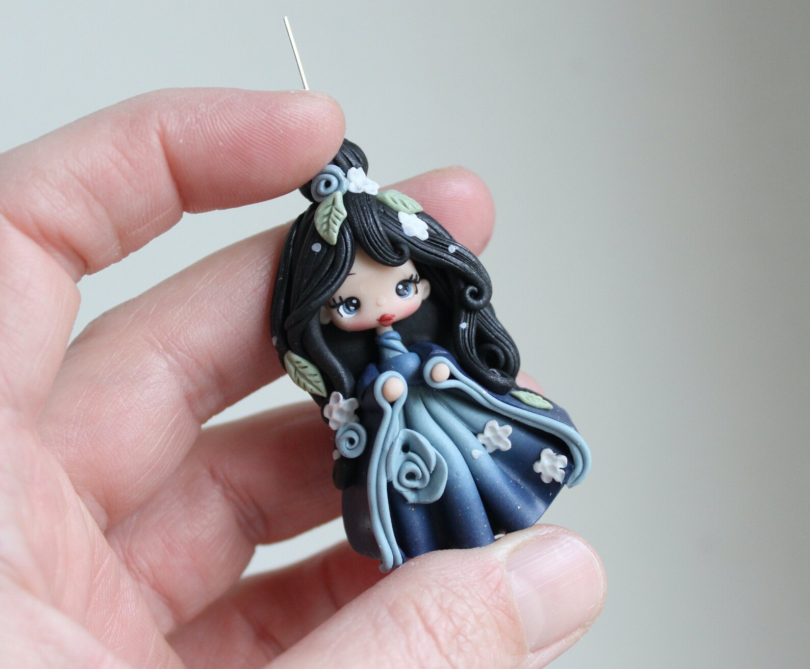Polymer clay geisha pendant zingara creativa made to order Etsy