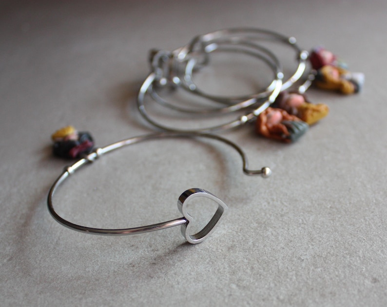 disney's princess bangle, polymerclay dolls, stainless steel bracelet, kawaii disney doll, clay chibi, figurine image 3