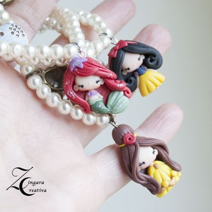 Multicharms-Armband, Puppenarmband, Polymerclay-Armband, Geschenk für sie, Geschenk für Freundinnen, Figur, Kunstfiguren-Armband, Charm-Puppe Bild 3