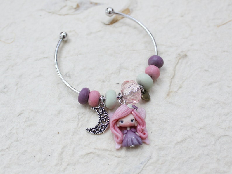 fairy bracelet bangle with mini doll made to order