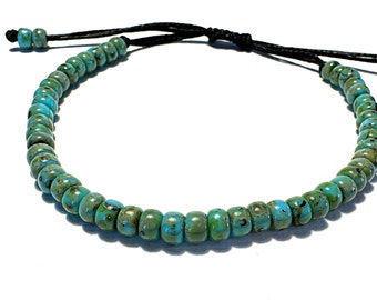 Bead Bracelet, Turquoise Miyuki Picasso mix, Adjustable, glass Seed Bead Bracelet, stacking jewelry, handmade Boho Yoga Jewelry, Unisex Gift