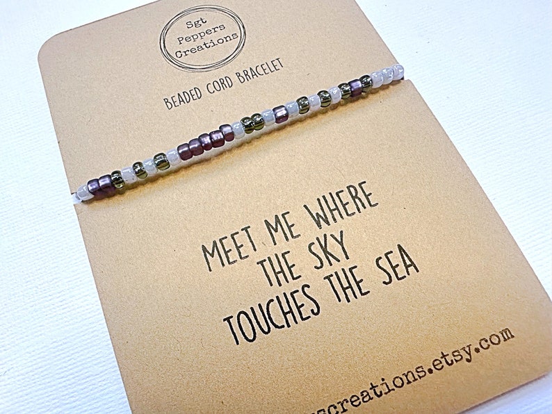 Seed Bead Bracelet Adjustable Knot Waterproof Cord Lilac - Etsy