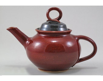 Copper Red Ceramic Tea Pot
