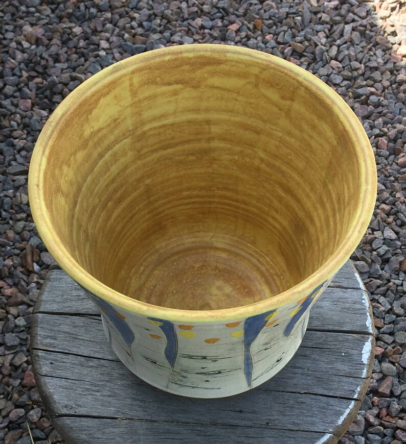 Carved Aspen Vase with Speckled Yellow Interior image 4