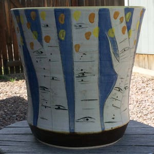 Carved Aspen Vase with Speckled Yellow Interior image 3