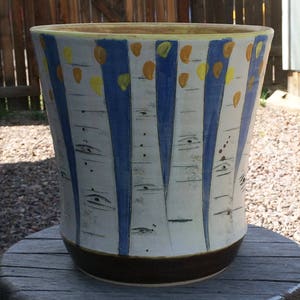 Carved Aspen Vase with Speckled Yellow Interior image 2