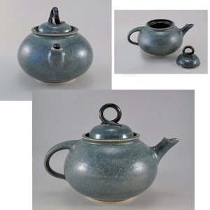 Ceramic Tea Pot with Deep Agate Glaze image 2