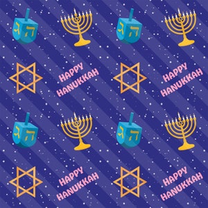 Modèle sans couture de Hanukkah pour tissu, papier d'emballage, scrapbooking et plus encore !
