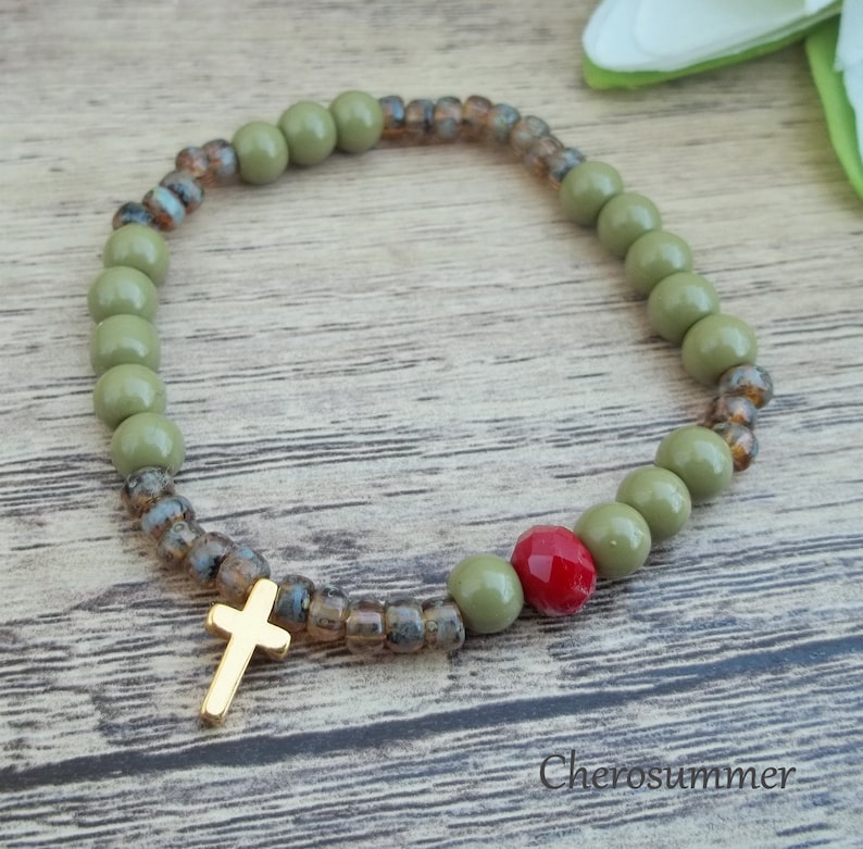 Bohemian Bracelet Cross Glass Beads Miyuki Boho image 4