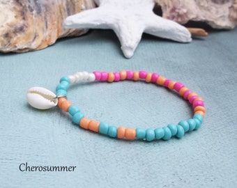 Süßes Sommer Beach Armband im Boho- Hippiestyle  Kauri