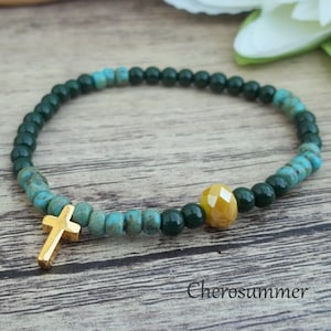 Bohemian Bracelet Cross Glass Beads Miyuki Boho image 1