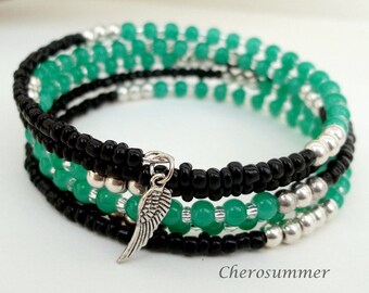 Spiral bracelet "wings"