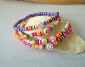 Beach Summer Bracelet with Selectable Symbol and Color - Katsuki -