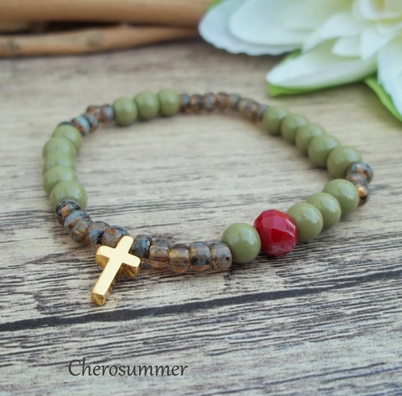 Bohemian Bracelet Cross Glass Beads Miyuki Boho image 3