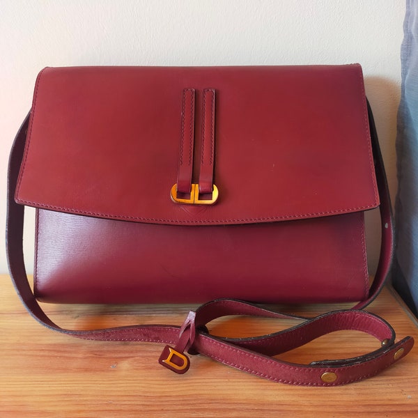 Sac vintage Delvaux rouge bordeaux