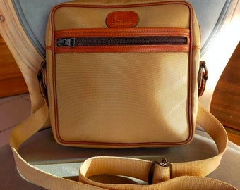 90s Vintage Crossbag Lancel Paris brown Leather Pochette Lancel