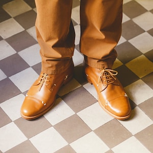 Chaussures en cuir marron pour hommes/ Bottines marron/ Chaussures weddig pour hommes/ chaussures marron/ Chaussures Oxford marron/ Chaussures pour hommes faites à la main/ Bottes pour hommes faites à la main