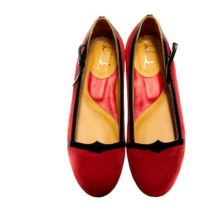 SAMPLE SALE/ SIZE 36/ Red suede handmade ballet flats/ Office Slip on women's shoes/ Women's shoes Last minute Christmas gifts