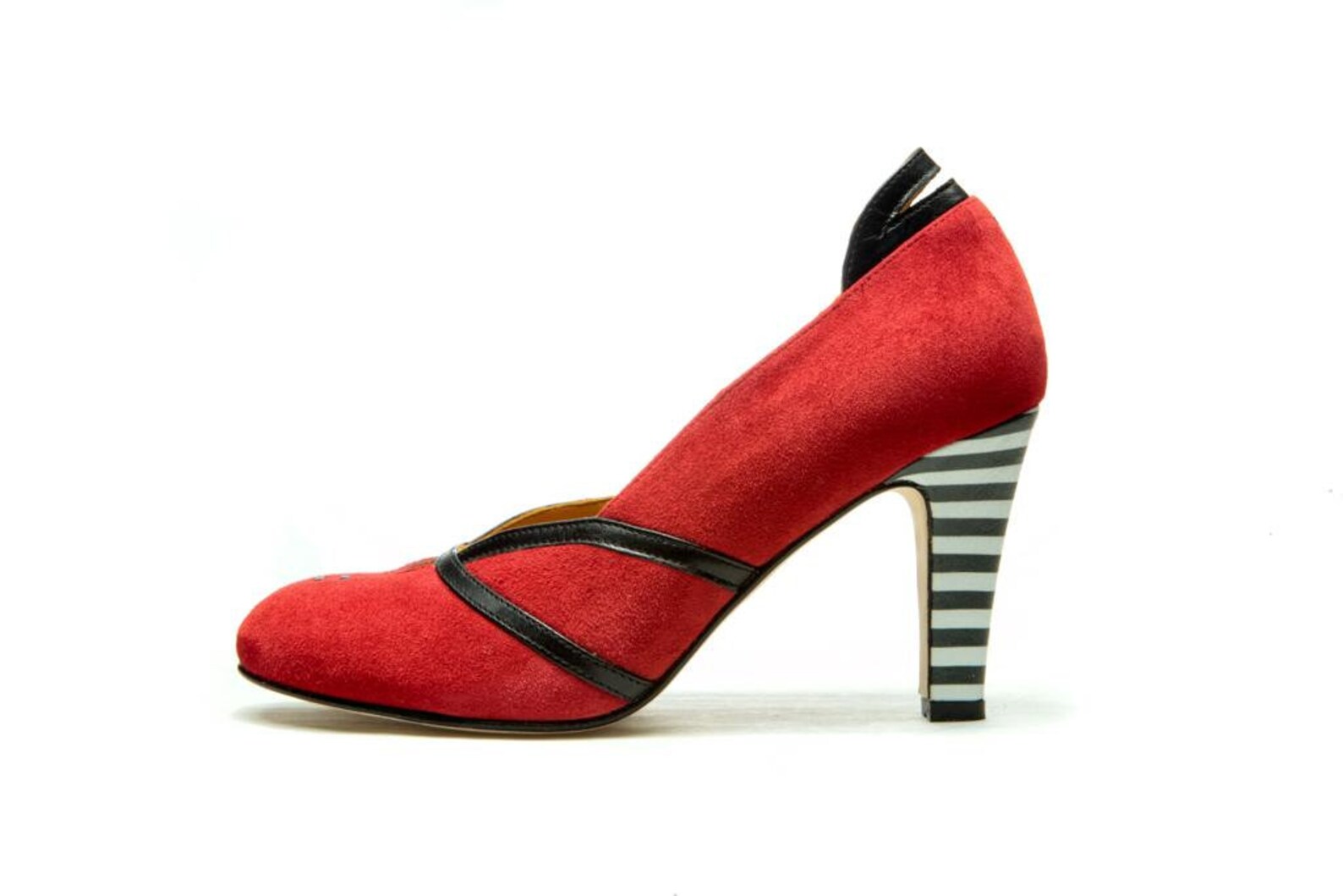 Red Suede High Heel Shoes/ Handmade Women's Shoes/ Red Etsy