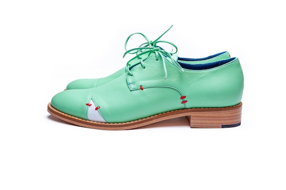 Verwachting Vete dichters Dames Mint groene brogues schoenen Groene dames oxford - Etsy België