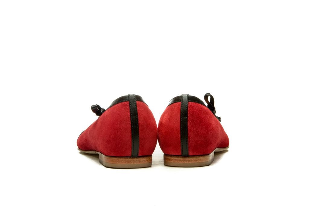Ballerines Cuir Rouge Corail Lune Et L'autre - Pointure 36 - Occasion Très Bon état
