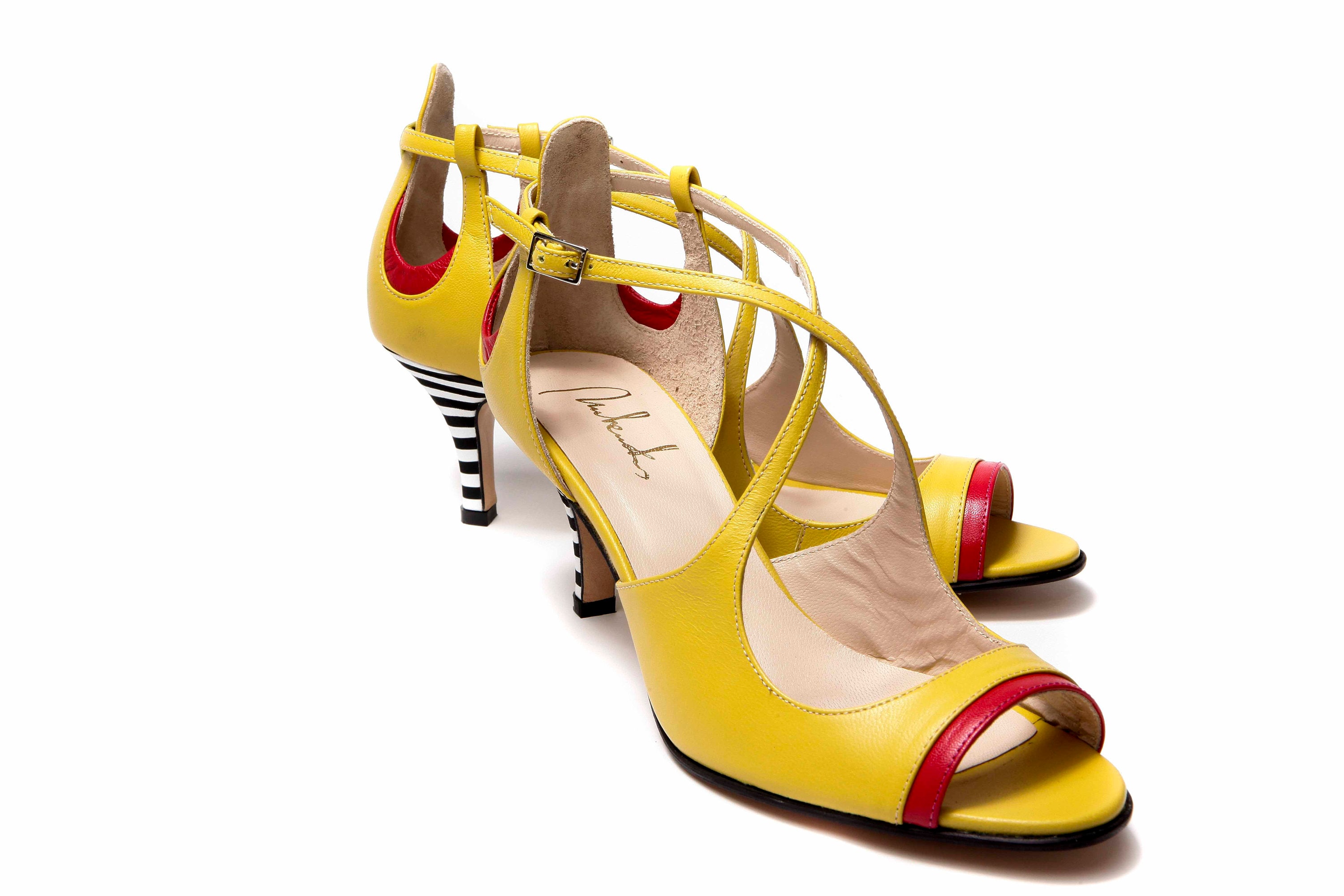 yellow open toe sandals