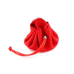 Rote Ledertasche, Leder KordelzugTaschen, Geschenk für sie, Boho Münztasche, Kleines Portemonnaie, Geldbeutel, Münzetui, Schmucktasche, Elfentasche