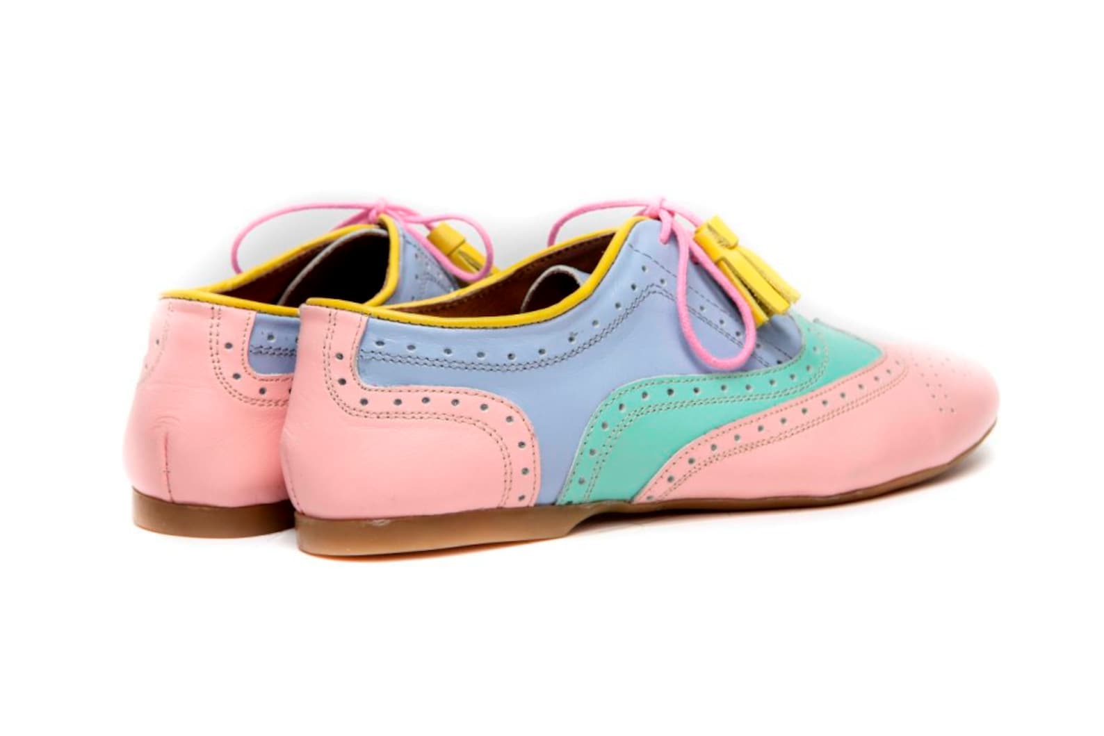 women's oxford shoes, ballet flats, leather ballet flats, handmade women's flats, pink shoes, mint shoes, blue shoes, ba