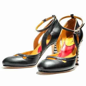 Mary Jane shoes, Handmade women's shoes, Dorsay shoes, Pumps, Leather Wedding shoes, High heels, Red, Yellow, Black, Pink, FREE SHIPPING image 7