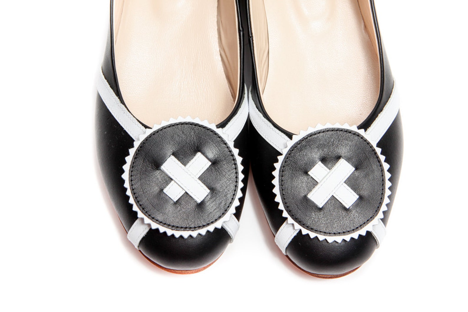 white and silver flats