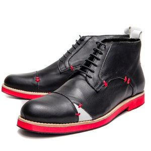 Handmade leather boots for men, Geniune leather black boots and ankle boots, Black Oxford shoes for men, Casual men shoes