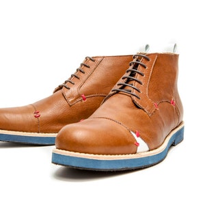 Chaussures faites à la main en cuir véritable pour hommes marron, bottes et bottines pour hommes, chaussures Oxford marron pour hommes, chaussures décontractées pour hommes