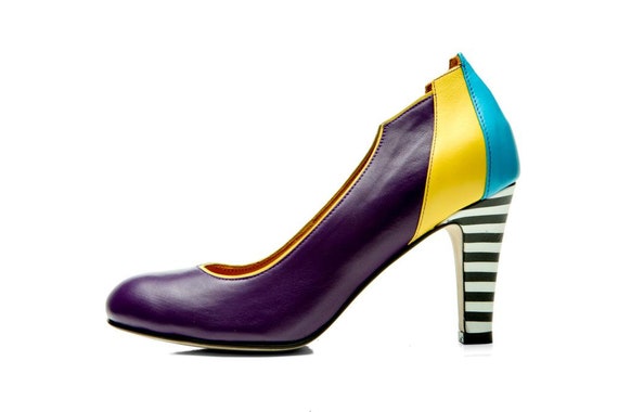 purple women's shoes heels