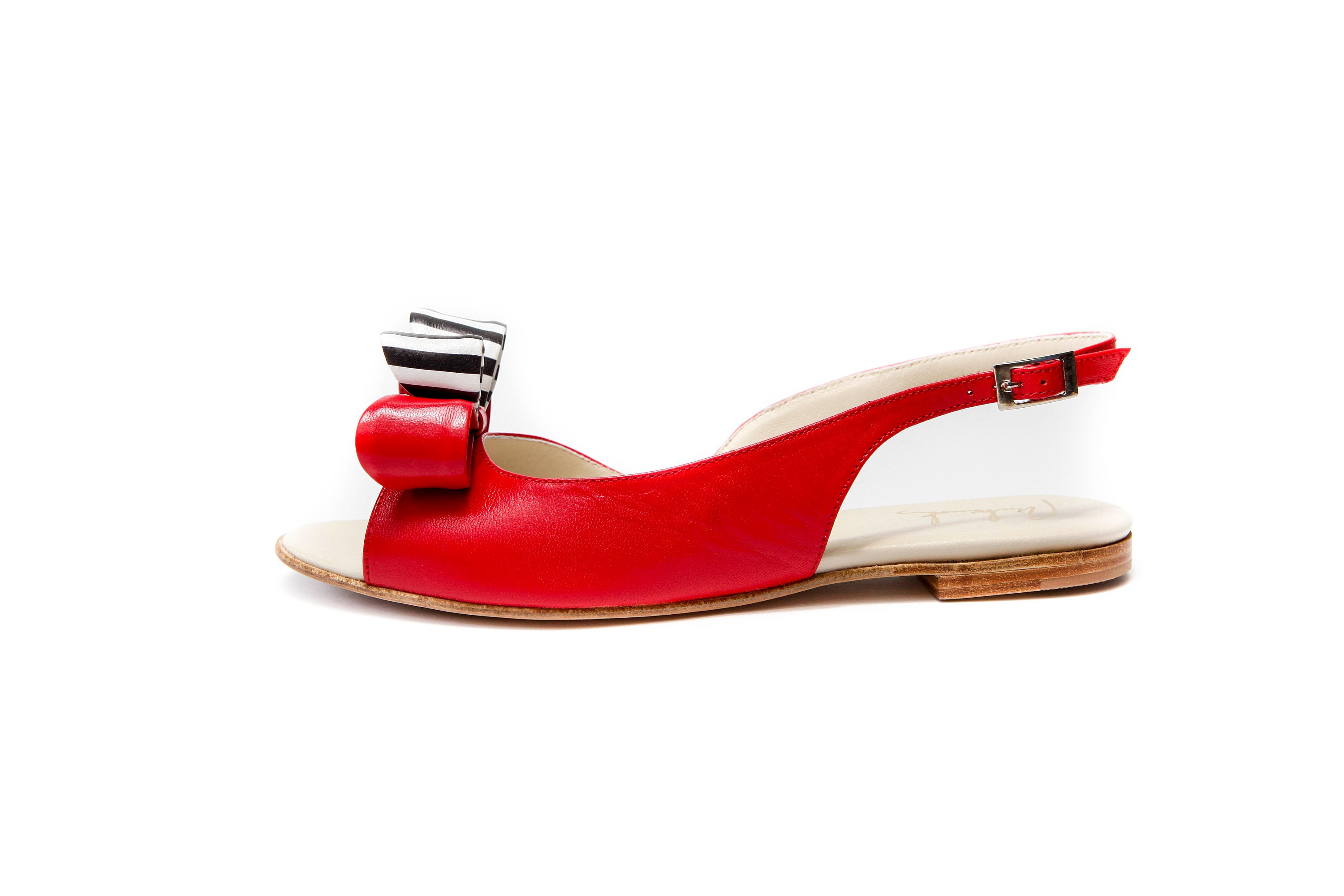 Red Flat Sandals Etsy Singapore