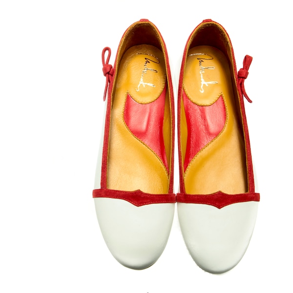 white flats for bride