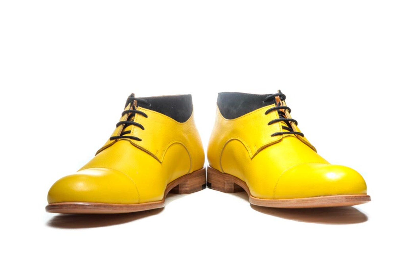 Faux Leather Yellow Casual Style Ankle Boots main image 1