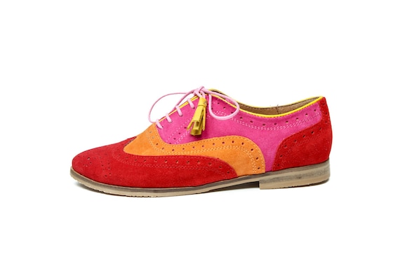 Pink suede deals oxfords