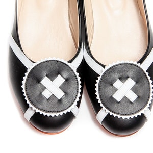 Leather black ballet flats/ Ballerina shoes/ Women's shoes/ Handmade flats/ Elegant flats/ Wedding shoes/ Custom shoes image 8