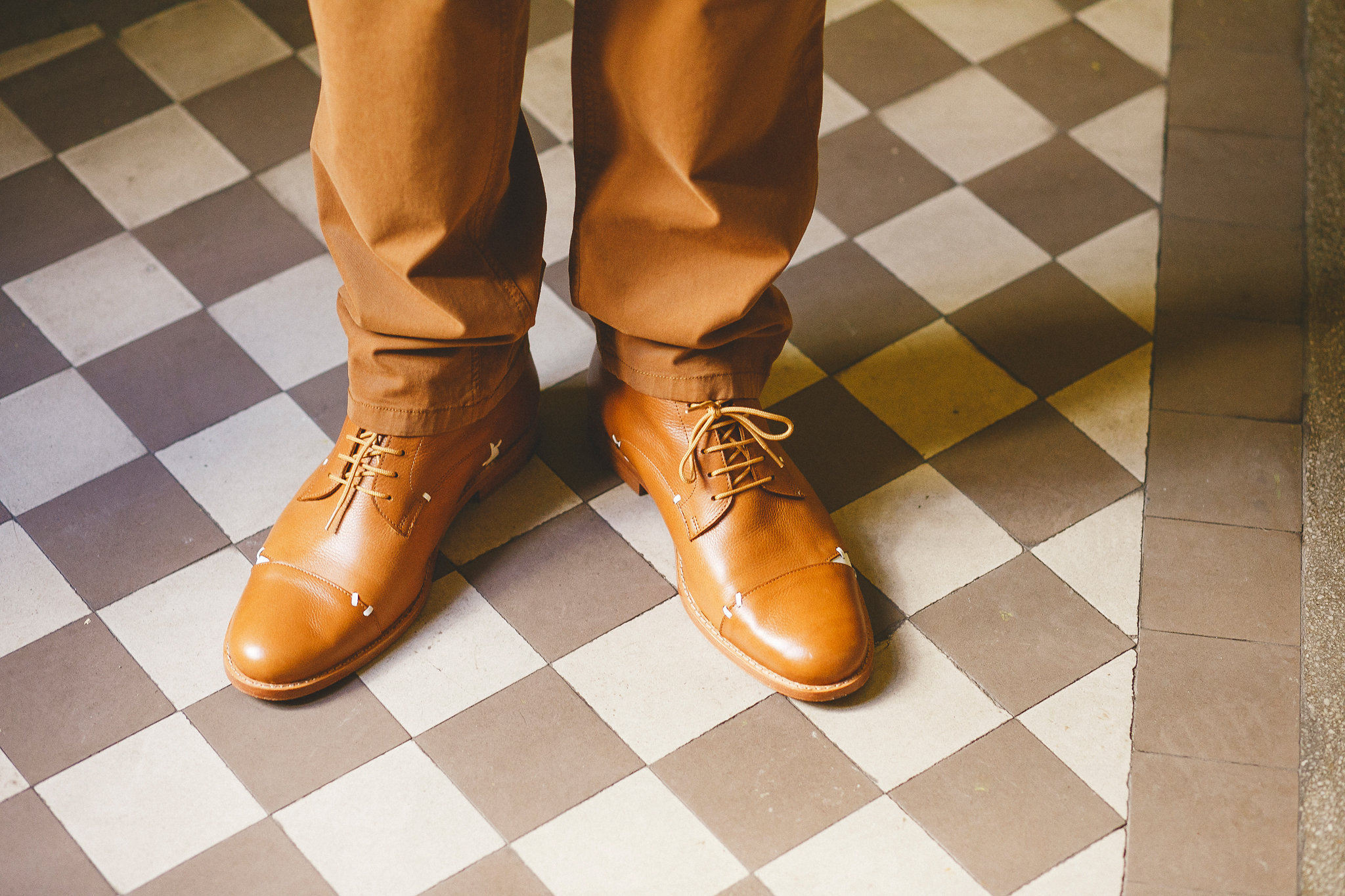 Zapatos de cuero marrón para hombre Botines - Etsy