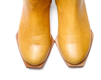 mustard yellow booties