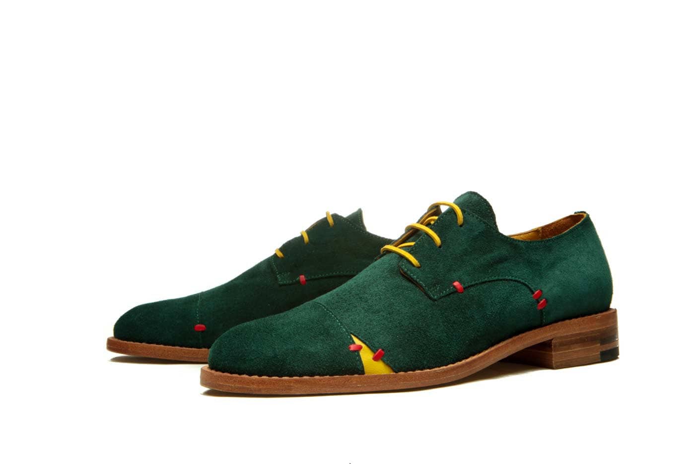 Green suede oxford shoes/ Green Women's flats/ Handmade women's leather shoes/ Green Handmade flats/ Green suede shoes