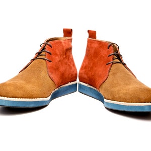 SAMPLE SALE/ SIZE 41/Handmade brown  Chukka Boots/ men's suede desert ankle boots/ Lace up men's shoes/ Last minute Christmas gifts