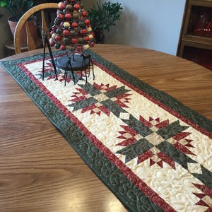 Quilted Christmas Table Runner: Handmade Patchwork Holiday Decor (18&quot; x 54&quot;)