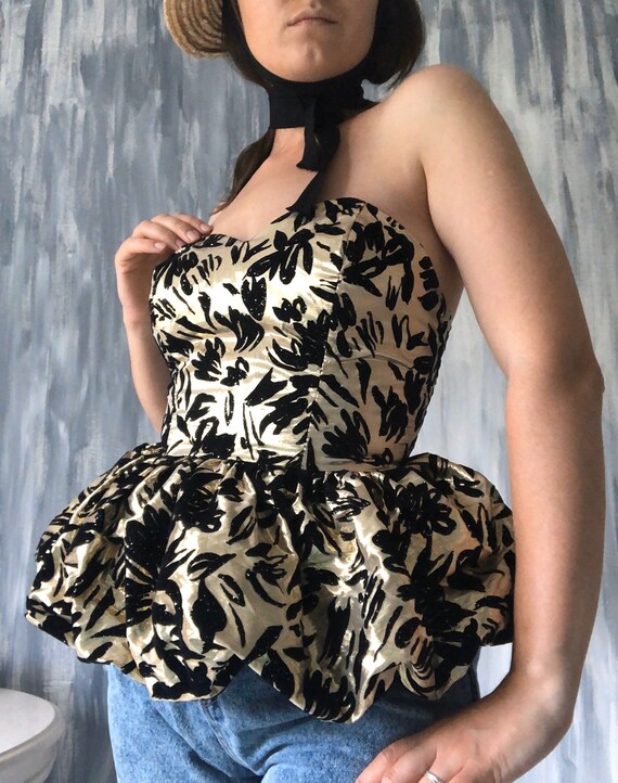 Vintage Etam Corset Bustier Bra Wasp Stem Silhouet