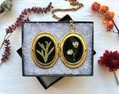 baby 39 s breath and cedar locket botanic jewelry real plants made in vermont