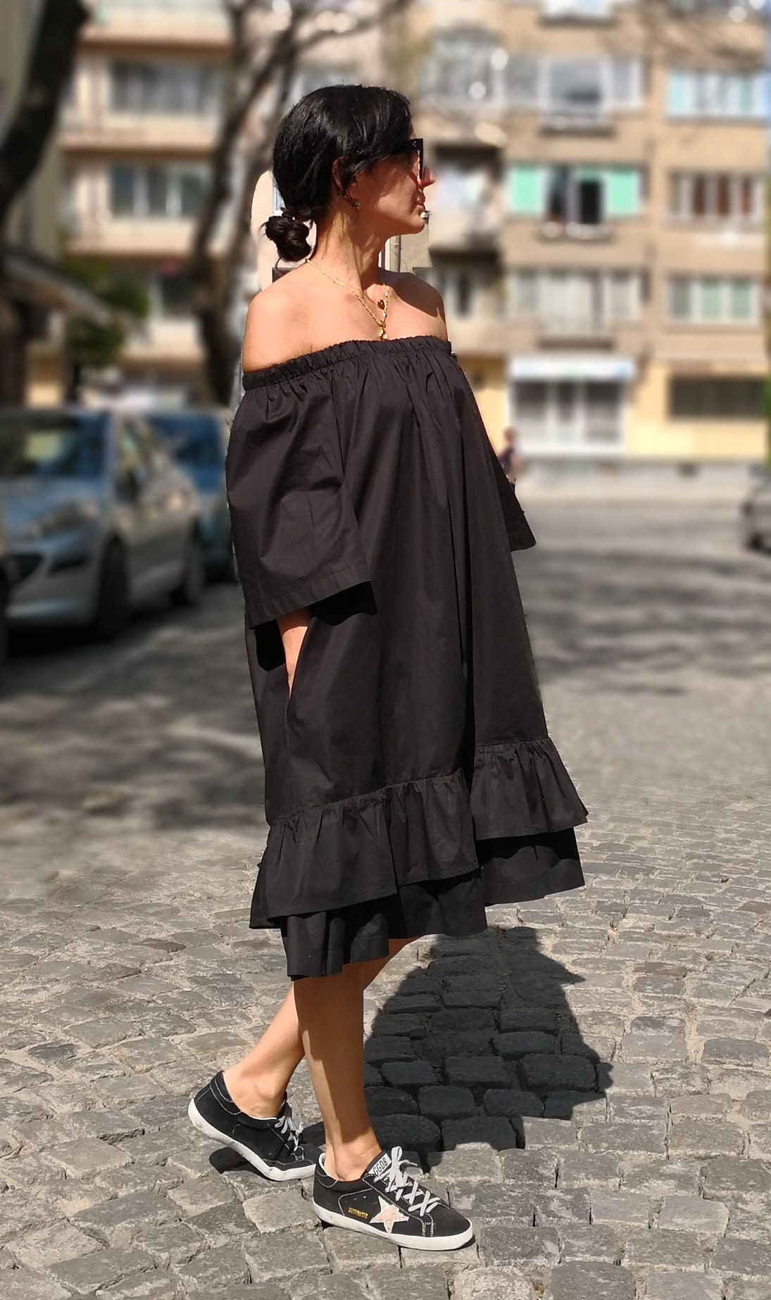 Black maxi dress sale Clearance