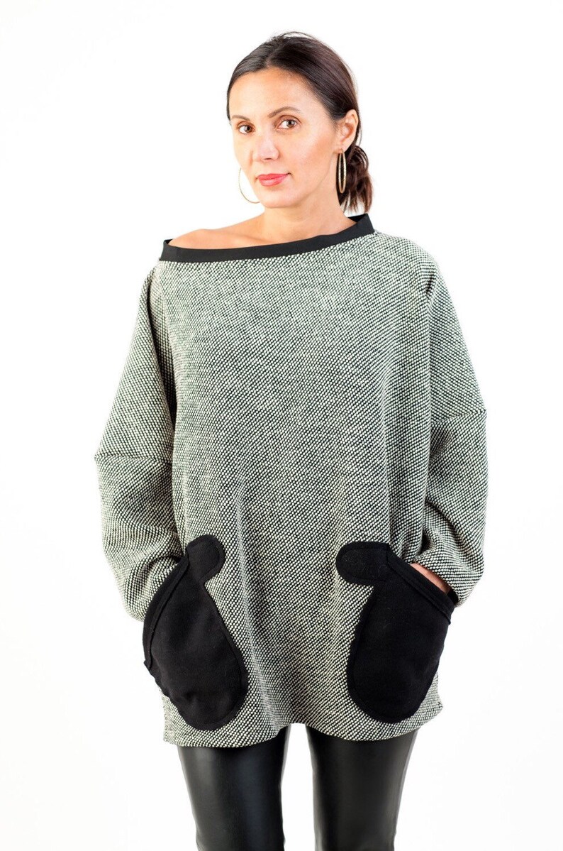 Loose Sweater/Oversize Top/Maxi Blouse /Maxi Sweater/Loose | Etsy