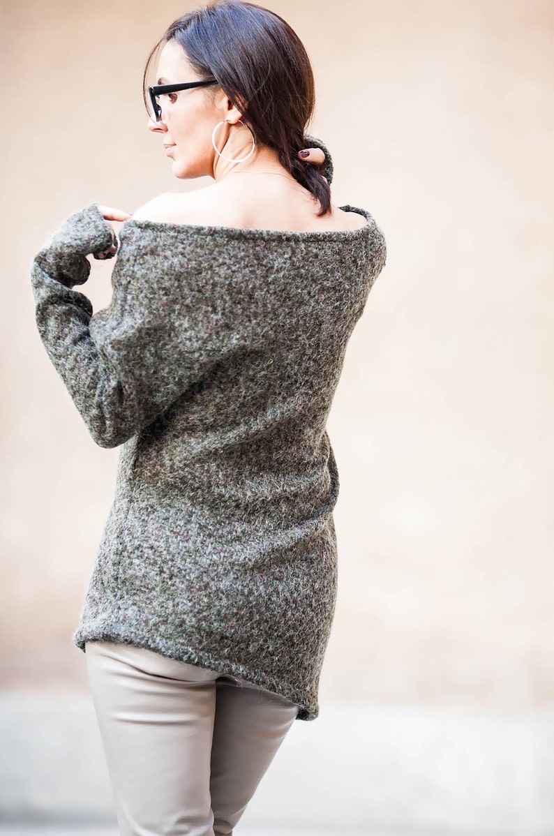 Asymmetrical Oversize Knitted Tunic/Extravagant Sweater/Loose | Etsy